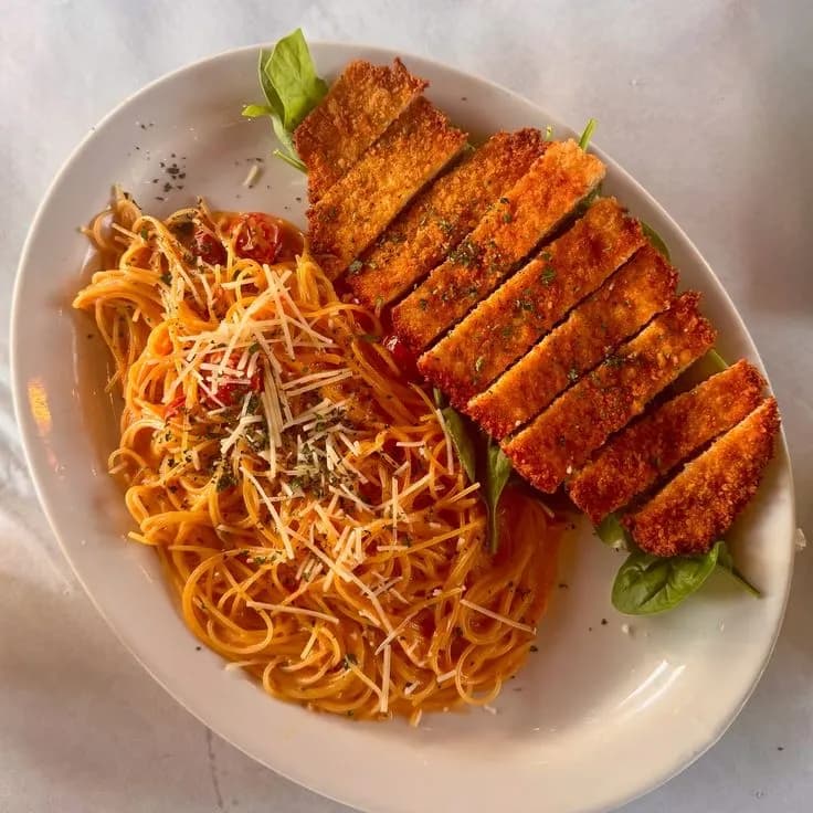 Spaghetti bolognese katsu