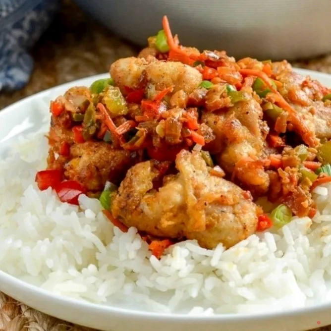 Nasi ayam cabe garam kecil