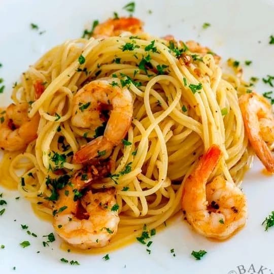 spaghetti Aglio olio udang
